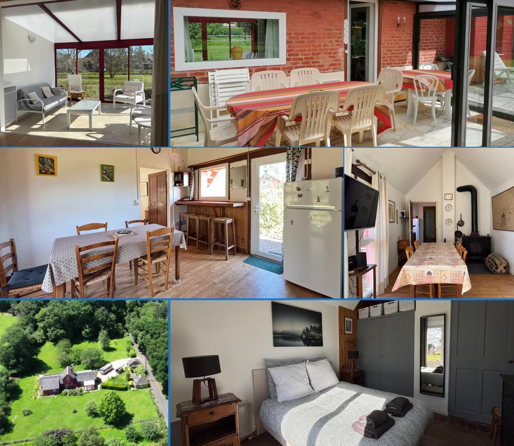 Ferienhaus Lumineuse Spacieuse Dans Impasse Au Calme A Proximite D'un Chateau Deux Verandas Grand Jardin Pour Velos, Pres Port En Bessin Et Bayeux, Proche Plages Du Debarquement